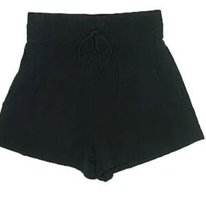 Open Edit:  Black Drawstring Shorts